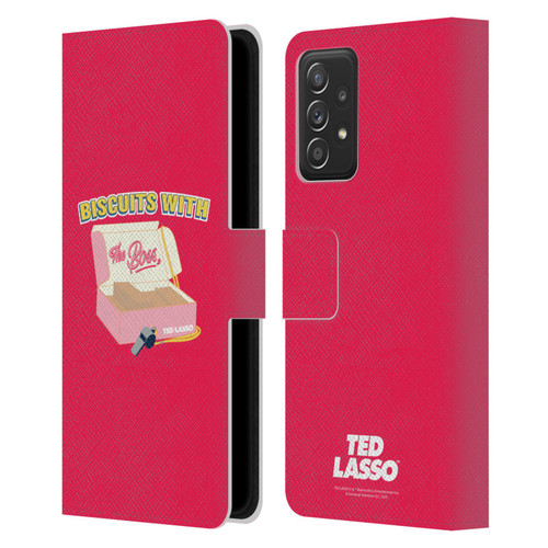 Ted Lasso Season 1 Graphics Biscuits With The Boss Leather Book Wallet Case Cover For Samsung Galaxy A53 5G (2022)