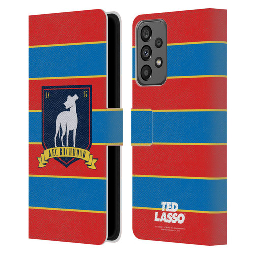 Ted Lasso Season 1 Graphics A.F.C Richmond Stripes Leather Book Wallet Case Cover For Samsung Galaxy A73 5G (2022)