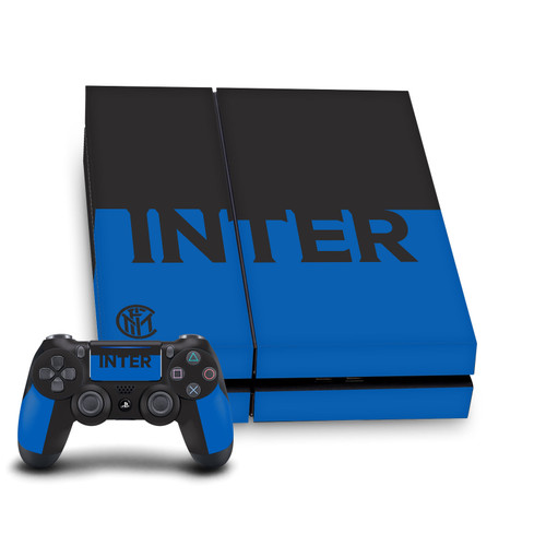 Fc Internazionale Milano Full Logo Blue and Black Vinyl Sticker Skin Decal Cover for Sony PS4 Console & Controller