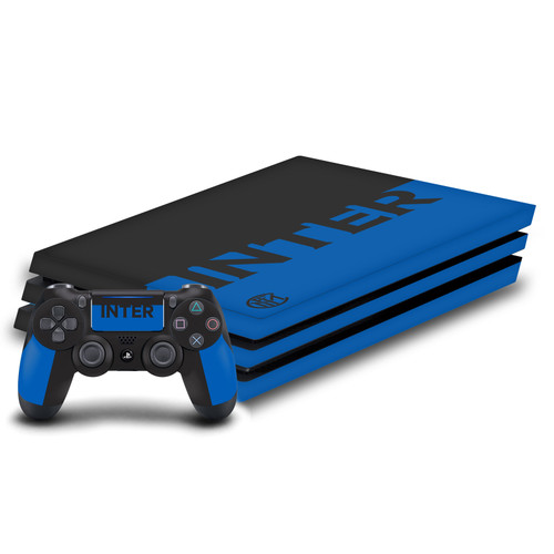 Fc Internazionale Milano Full Logo Blue and Black Vinyl Sticker Skin Decal Cover for Sony PS4 Pro Bundle