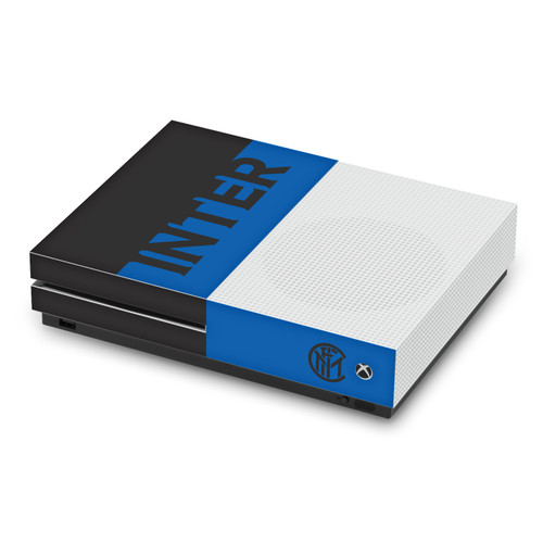 Fc Internazionale Milano Full Logo Blue and Black Vinyl Sticker Skin Decal Cover for Microsoft Xbox One S Console