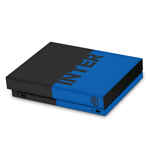 Fc Internazionale Milano Full Logo Blue and Black Vinyl Sticker Skin Decal Cover for Microsoft Xbox One X Console