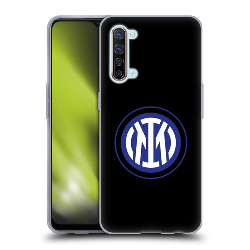 Fc Internazionale Milano Badge Logo On Black Soft Gel Case for OPPO Find X2 Lite 5G