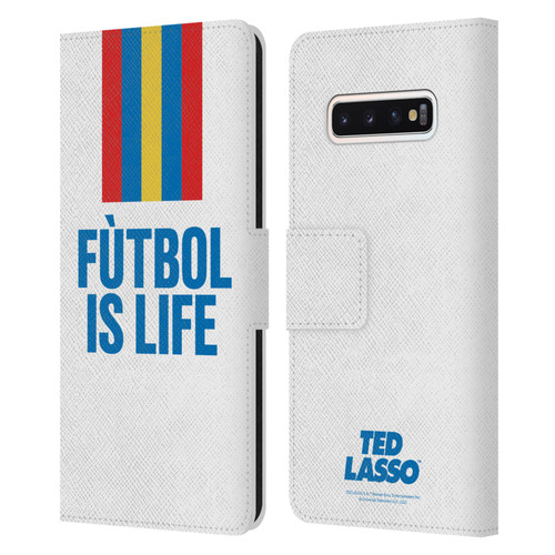 Ted Lasso Season 1 Graphics Futbol Is Life Leather Book Wallet Case Cover For Samsung Galaxy S10