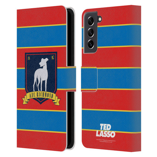 Ted Lasso Season 1 Graphics A.F.C Richmond Stripes Leather Book Wallet Case Cover For Samsung Galaxy S21 FE 5G