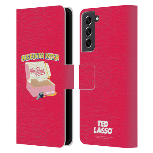 Ted Lasso Season 1 Graphics Biscuits With The Boss Leather Book Wallet Case Cover For Samsung Galaxy S21 FE 5G
