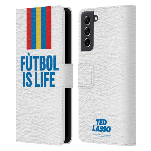 Ted Lasso Season 1 Graphics Futbol Is Life Leather Book Wallet Case Cover For Samsung Galaxy S21 FE 5G