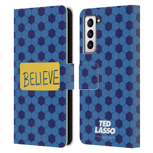 Ted Lasso Season 1 Graphics Believe Leather Book Wallet Case Cover For Samsung Galaxy S21 5G