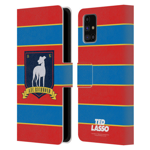 Ted Lasso Season 1 Graphics A.F.C Richmond Stripes Leather Book Wallet Case Cover For Samsung Galaxy M31s (2020)