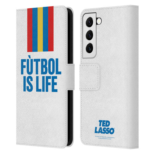 Ted Lasso Season 1 Graphics Futbol Is Life Leather Book Wallet Case Cover For Samsung Galaxy S22 5G
