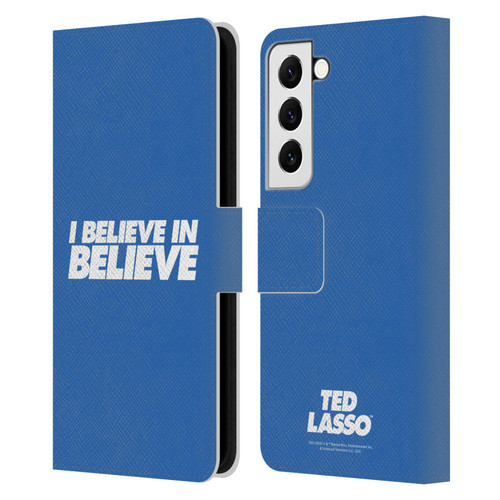 Ted Lasso Season 1 Graphics I Believe In Believe Leather Book Wallet Case Cover For Samsung Galaxy S22 5G