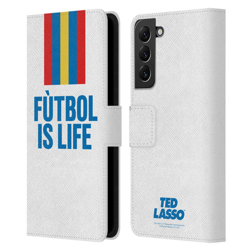 Ted Lasso Season 1 Graphics Futbol Is Life Leather Book Wallet Case Cover For Samsung Galaxy S22+ 5G