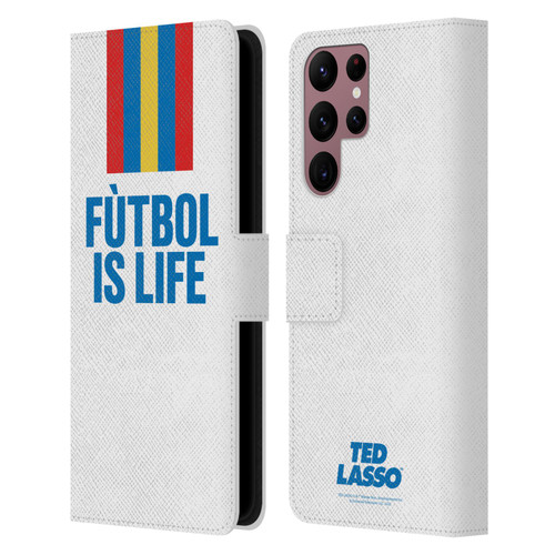 Ted Lasso Season 1 Graphics Futbol Is Life Leather Book Wallet Case Cover For Samsung Galaxy S22 Ultra 5G