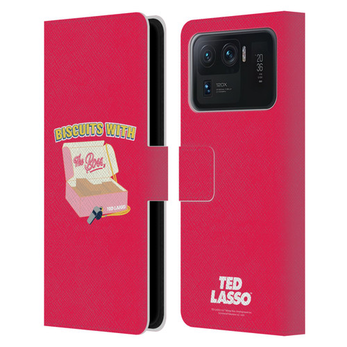 Ted Lasso Season 1 Graphics Biscuits With The Boss Leather Book Wallet Case Cover For Xiaomi Mi 11 Ultra