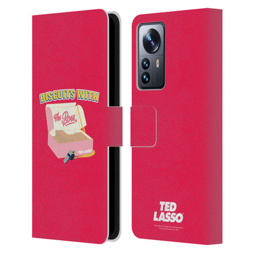 Ted Lasso Season 1 Graphics Biscuits With The Boss Leather Book Wallet Case Cover For Xiaomi 12 Pro