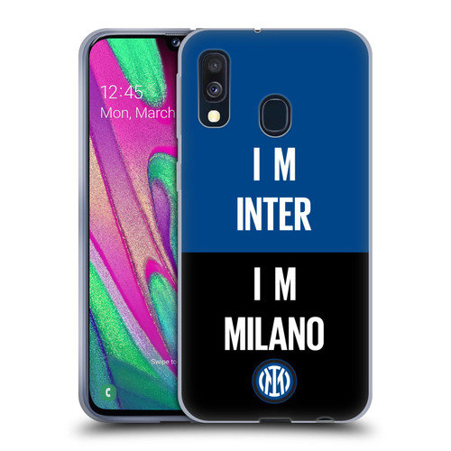 Fc Internazionale Milano Logo Inter Milano Soft Gel Case for Samsung Galaxy A40 (2019)