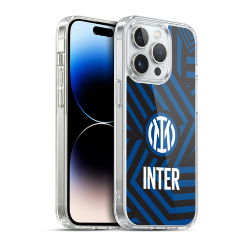 Fc Internazionale Milano Patterns Abstract 1 Soft Gel Case for Apple iPhone 14 Pro & MagSafe