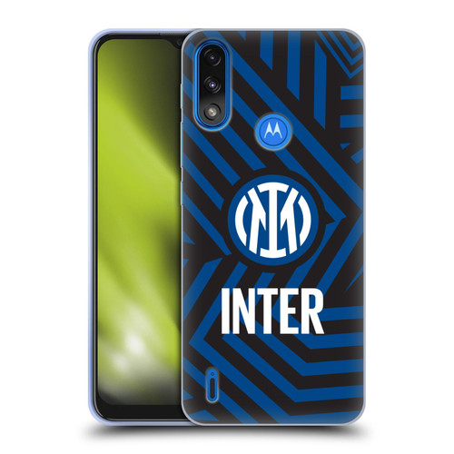 Fc Internazionale Milano Patterns Abstract 1 Soft Gel Case for Motorola Moto E7 Power / Moto E7i Power