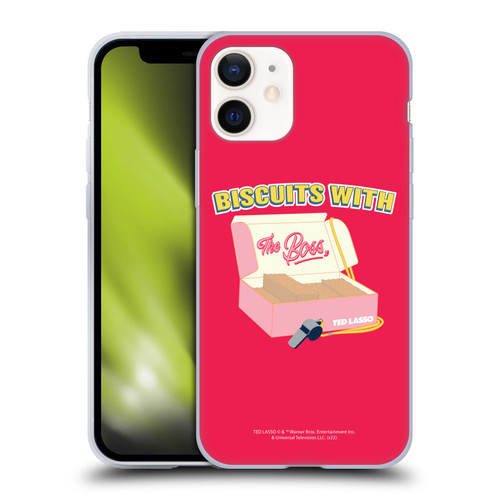 Ted Lasso Season 1 Graphics Biscuits With The Boss Soft Gel Case for Apple iPhone 12 Mini