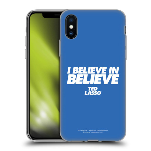 Ted Lasso Season 1 Graphics I Believe In Believe Soft Gel Case for Apple iPhone X / iPhone XS