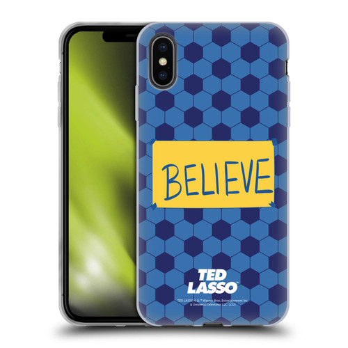 Ted Lasso Season 1 Graphics Believe Soft Gel Case for Apple iPhone XS Max