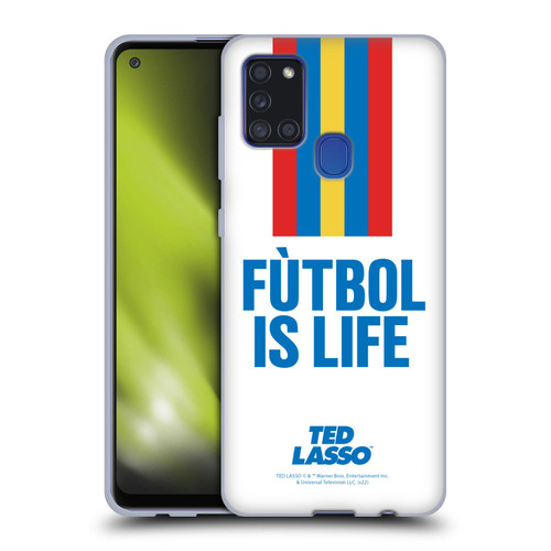 Ted Lasso Season 1 Graphics Futbol Is Life Soft Gel Case for Samsung Galaxy A21s (2020)