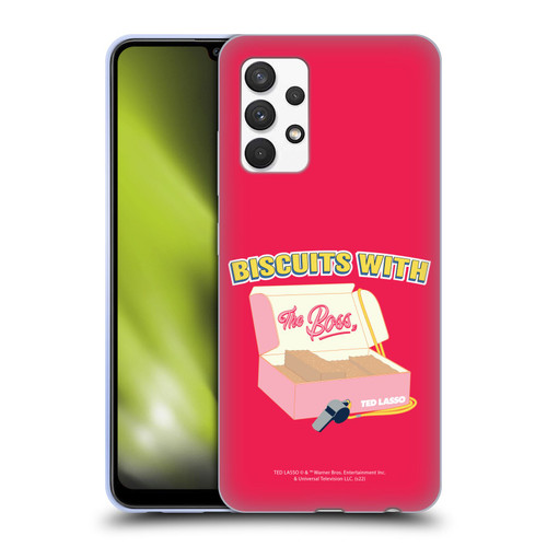 Ted Lasso Season 1 Graphics Biscuits With The Boss Soft Gel Case for Samsung Galaxy A32 (2021)