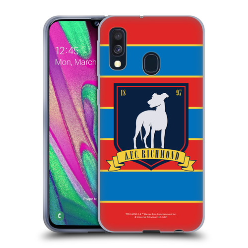 Ted Lasso Season 1 Graphics A.F.C Richmond Stripes Soft Gel Case for Samsung Galaxy A40 (2019)