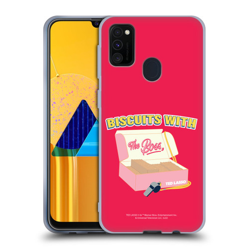 Ted Lasso Season 1 Graphics Biscuits With The Boss Soft Gel Case for Samsung Galaxy M30s (2019)/M21 (2020)