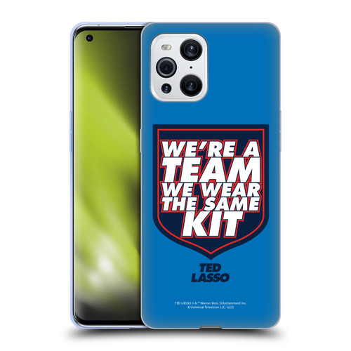 Ted Lasso Season 2 Graphics We're A Team Soft Gel Case for OPPO Find X3 / Pro
