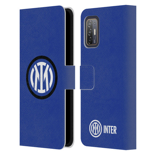 Fc Internazionale Milano Badge Logo Leather Book Wallet Case Cover For HTC Desire 21 Pro 5G