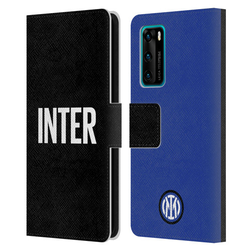Fc Internazionale Milano Badge Inter Milano Logo Leather Book Wallet Case Cover For Huawei P40 5G