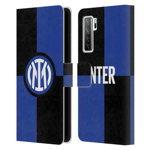 Fc Internazionale Milano Badge Flag Leather Book Wallet Case Cover For Huawei Nova 7 SE/P40 Lite 5G