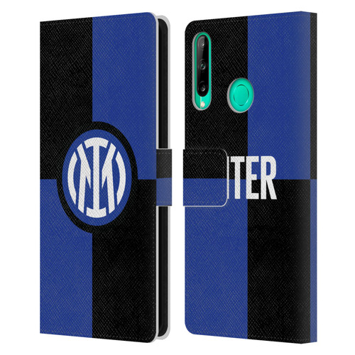 Fc Internazionale Milano Badge Flag Leather Book Wallet Case Cover For Huawei P40 lite E