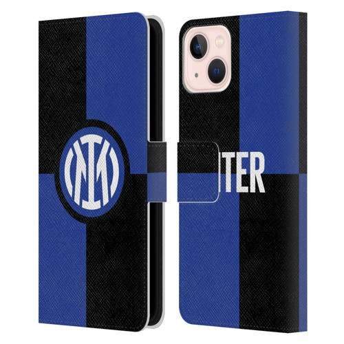 Fc Internazionale Milano Badge Flag Leather Book Wallet Case Cover For Apple iPhone 13