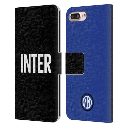 Fc Internazionale Milano Badge Inter Milano Logo Leather Book Wallet Case Cover For Apple iPhone 7 Plus / iPhone 8 Plus