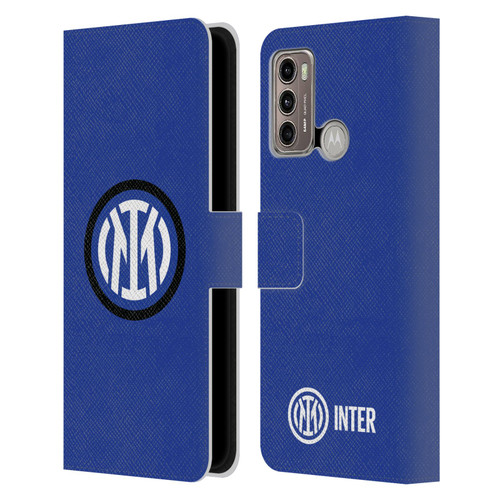 Fc Internazionale Milano Badge Logo Leather Book Wallet Case Cover For Motorola Moto G60 / Moto G40 Fusion