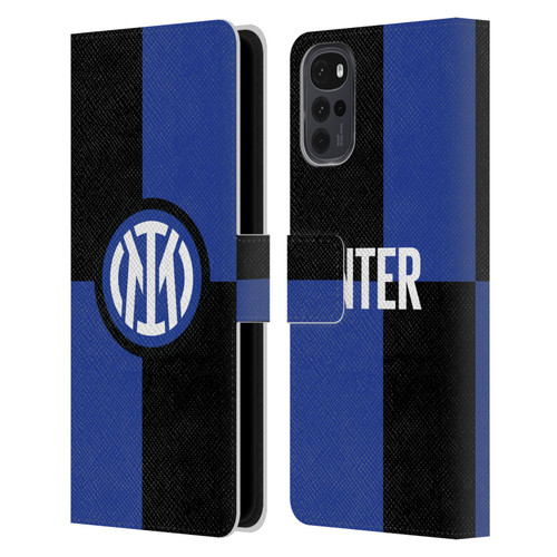 Fc Internazionale Milano Badge Flag Leather Book Wallet Case Cover For Motorola Moto G22