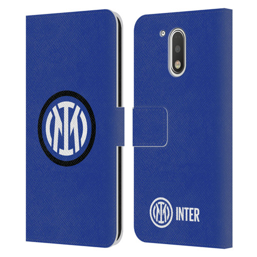 Fc Internazionale Milano Badge Logo Leather Book Wallet Case Cover For Motorola Moto G41