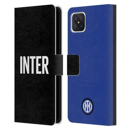 Fc Internazionale Milano Badge Inter Milano Logo Leather Book Wallet Case Cover For OPPO Reno4 Z 5G