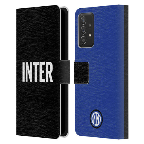 Fc Internazionale Milano Badge Inter Milano Logo Leather Book Wallet Case Cover For Samsung Galaxy A52 / A52s / 5G (2021)