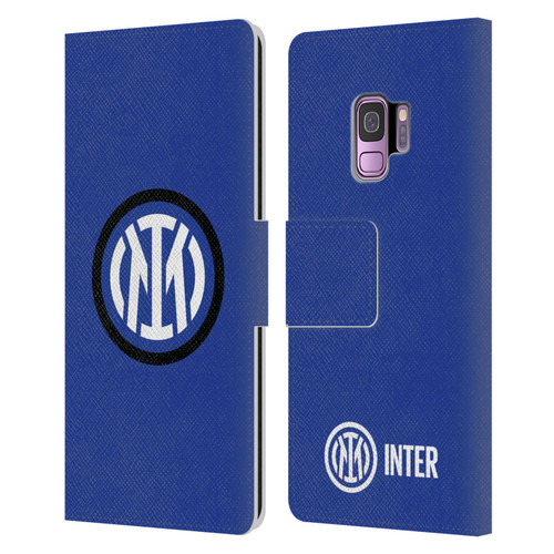 Fc Internazionale Milano Badge Logo Leather Book Wallet Case Cover For Samsung Galaxy S9