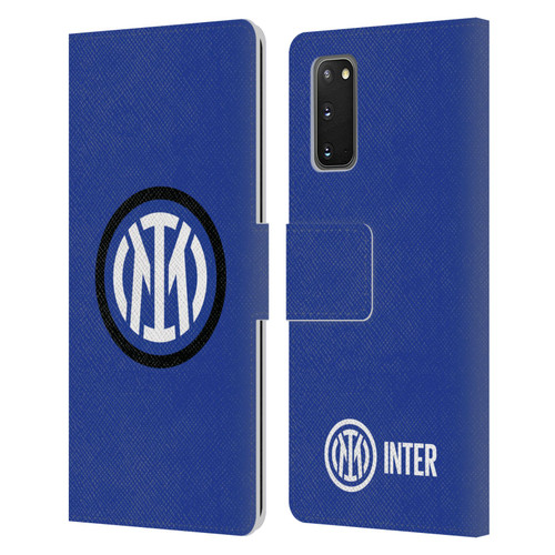 Fc Internazionale Milano Badge Logo Leather Book Wallet Case Cover For Samsung Galaxy S20 / S20 5G