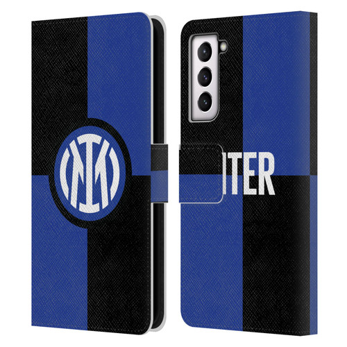 Fc Internazionale Milano Badge Flag Leather Book Wallet Case Cover For Samsung Galaxy S21 5G