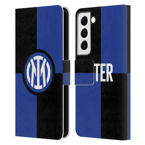 Fc Internazionale Milano Badge Flag Leather Book Wallet Case Cover For Samsung Galaxy S22 5G