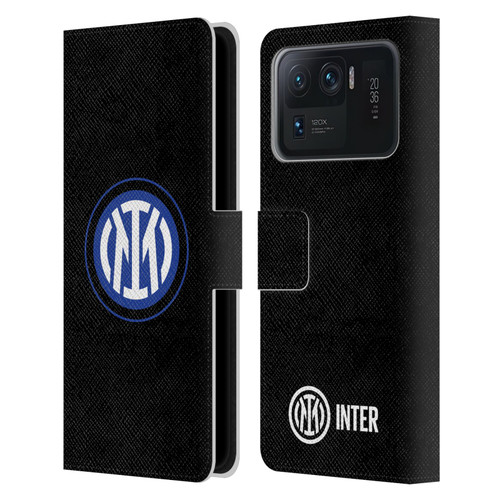 Fc Internazionale Milano Badge Logo On Black Leather Book Wallet Case Cover For Xiaomi Mi 11 Ultra