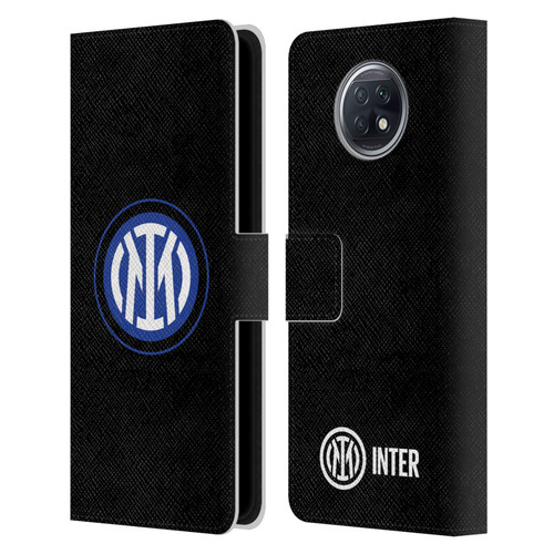 Fc Internazionale Milano Badge Logo On Black Leather Book Wallet Case Cover For Xiaomi Redmi Note 9T 5G