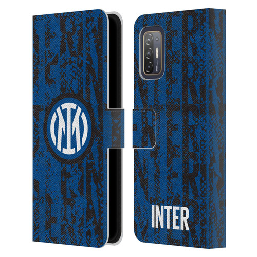 Fc Internazionale Milano Patterns Snake Wordmark Leather Book Wallet Case Cover For HTC Desire 21 Pro 5G
