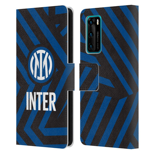 Fc Internazionale Milano Patterns Abstract 1 Leather Book Wallet Case Cover For Huawei P40 5G