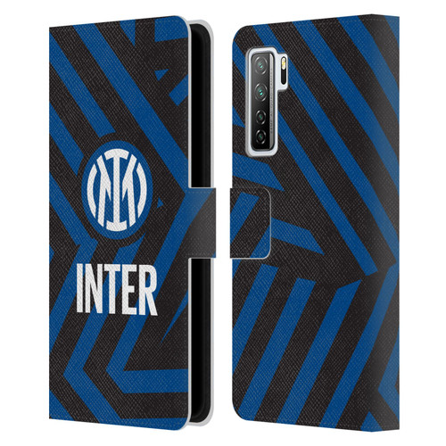 Fc Internazionale Milano Patterns Abstract 1 Leather Book Wallet Case Cover For Huawei Nova 7 SE/P40 Lite 5G